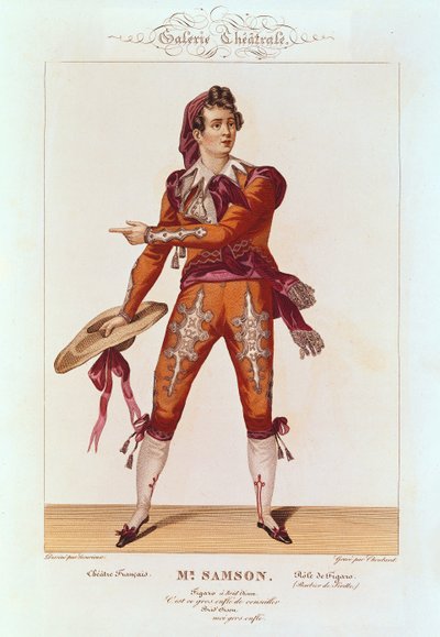 Joseph Isidore Samson (1793-1871) in de rol van Figaro in 